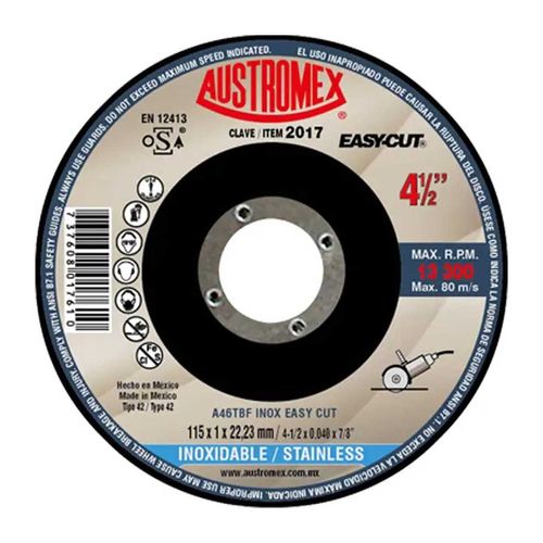 Disco Corte 4 1/2" Austromex 2017 Easy Cut