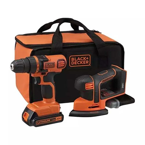 Kit de taladro atornillador y lijadora 20 V Black&Decker LD120SB-B3 (Producto de exhibición con detalles estéticos)