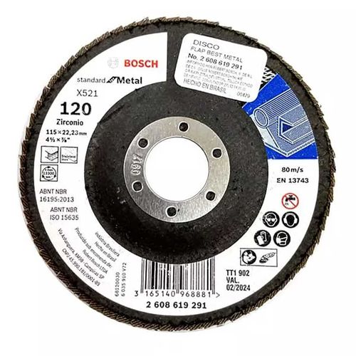 Disco Laminado 4 1/2"  Grano 120 Bosch 9291