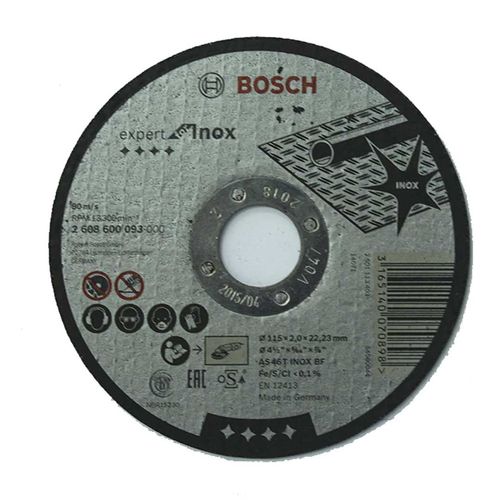 Disco Abrasivo De Corte Exp Inox Corte Recto 4-1/2" X 5/64" Bosch.&Nbsp;