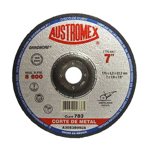 Disco De Corte Con Centro Deprimido 7 " X 1/8 " X 7/8 " Austromex (783).