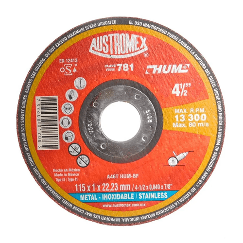 Disco Corte 4 1/2" Austromex 781 Hum